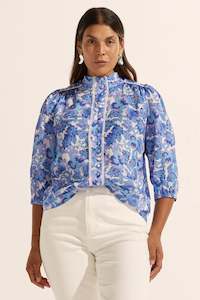 Womenswear: Zoe Kratzmann: Outlook Top. Pacific Floral.