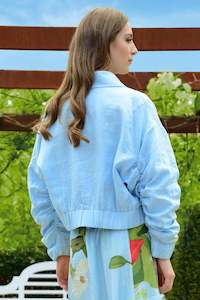 Trelise Cooper: Gathering Matters Jacket. Powder Blue.