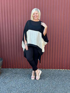 Womenswear: Deeanne Hobbs: Kyoto Top. Black and Cream.