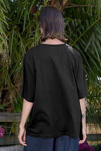 Curate: Put In The Patchwork T-Shirt. Black