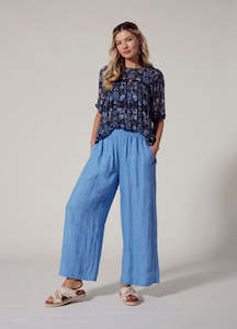 Womenswear: Loobies Story: Chianti Pant . Blue Bell.