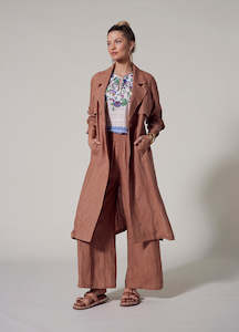 Womenswear: Chianti Trench Coat. Caramel.