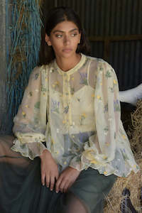 Womenswear: Trelise Cooper: Never Let Me Go Blouse. Buttercup.