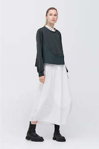 Womenswear: Taylor : Wave Skirt. Ivory.