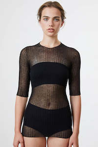 Womenswear: Standard Issue: Cotton Tulle Tee. Black.