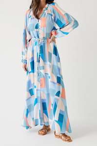 Womenswear: Tuesday: Heidi Dress. Blue Geo