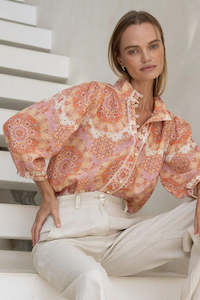 Womenswear: Zoe Kratzmann: Outlook Top. Sunset Mosaic.