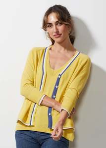 LD & Co: Handwork Cardi. Hay.