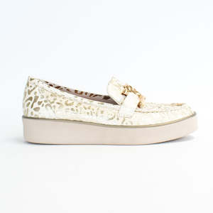 Zurina Beige and Gold Leopard