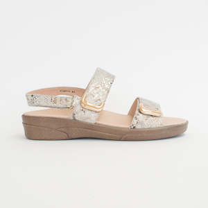 Shoe: Elegance Luxe Taupe Snake