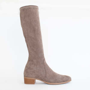 Timothie Taupe Stretch Suede