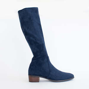 Timothie Navy Stretch Suede