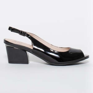 Shoe: Barb Black Patent