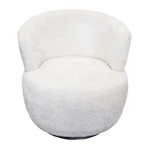 Armchairs: Cruiz Swivel Chair White