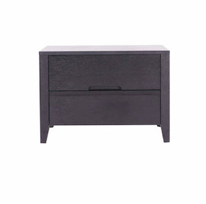 Bedroom: Songdream Bedside Table with Black Veneer – N9602