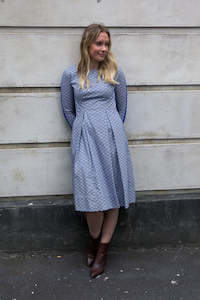 Rosa Dress - Blue Scollop