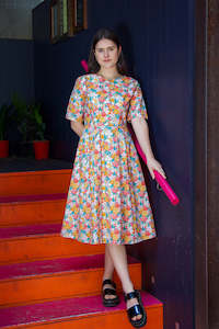 Lulu Dress - Peach Floral