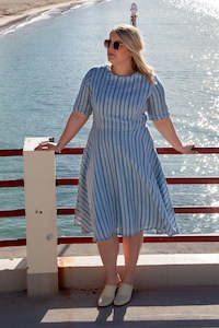 Rio Dress - Blue Stripe