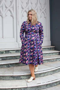 Clothing accessory: Rosa Dress - Pansy Print