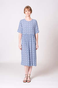 Otama Dress - Blue Spot