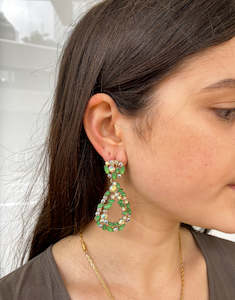 Clothing accessory: Emmaline Earrings - Green