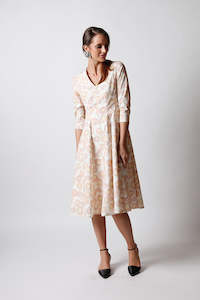 Clothing accessory: Francesca Dress - Peach Floral