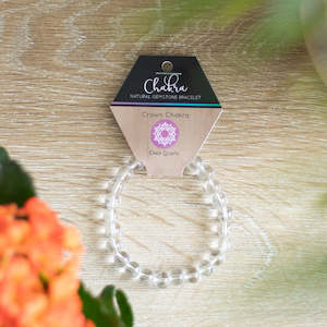 Gemstones and Crystals: Crown Chakra Clear Quartz Gemstone Bracelet