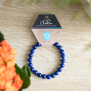 Gemstones and Crystals: Throat Chakra Lapis Lazuli Gemstone Bracelet