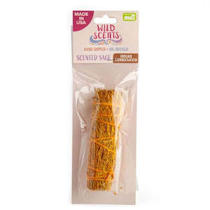 Essential Oils And Goodness: Wild Scents Indian Sandalwood Sage Smudge Stick