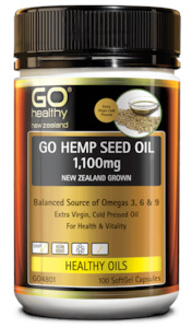 GO HEMP SEED OIL 1,100MG NEW ZEALAND GROWN