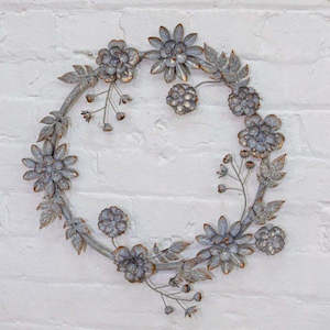 Metal Flower Wreath