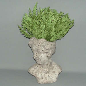 Mothers Day: Head Planter 25cm W/PONYTAIL