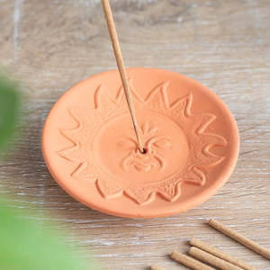 Sun Terracotta Incense Plate