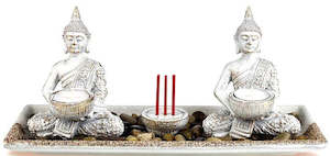 Incense Burners: Zen Garden 2 Buddhas