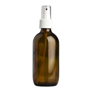 200ml Amber Disp Btl & 24mm White Ribbed Mist