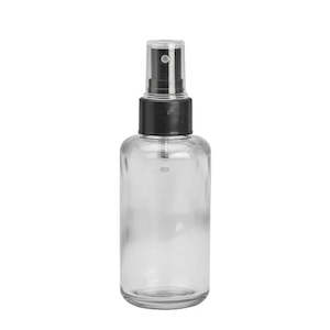 100ml Clear Rnd Btl & 24mm Black Smooth Mist