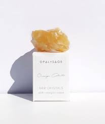 Opal And Sage: Opal & Sage Raw Crystal Orange Calcite