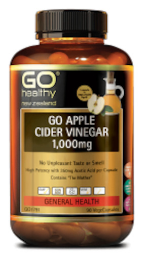 Go Healthy GO Apple Cider Vinegar 1000mg Capsules 90