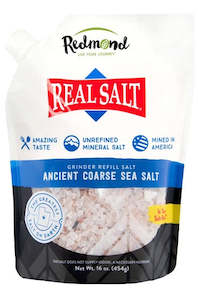 Salt Seasoning: Redmond Real Sea Salt -  Coarse, 454g