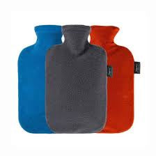 Fashy Hot Water Bottle with Fleece Cover 2.0l