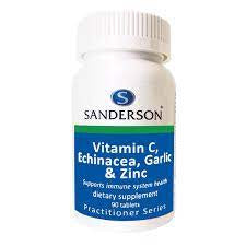 Sanderson Vitamin C, Echinacea, Garlic & Zinc 90 Tablets