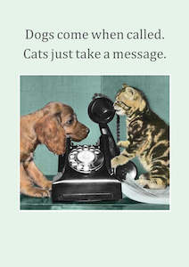 Greeting Cards: Cath Tate - Cats Take A Message - Humour Card