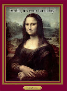 Greeting Cards: Cath Tate - Mona Lisa - Birthday Card