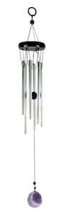 Windchimes: Gemstone Windchimes- Amethyst Oval