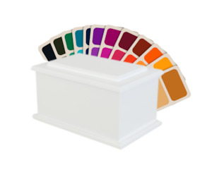 Painted Urns: Painted Urn Raised Lid: Custom Colour