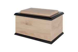 Black Onyx Urn: White Ash w Black Trim