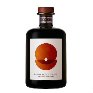 Wine and spirit merchandising: Hastings Distillers Barrel-Aged Negroni 2023 500ml