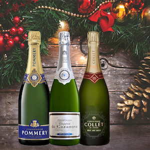 Wine and spirit merchandising: Xmas Champagne Sampler 6-Pack