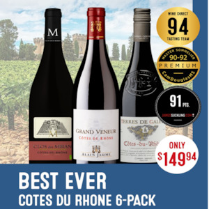 Wine and spirit merchandising: Best Ever Cotes du Rhone 6-Pack