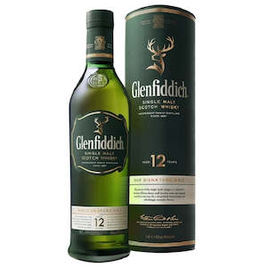 Wine and spirit merchandising: Glenfiddich 12 Year Old Signature Single Malt Scotch Whisky 700ml